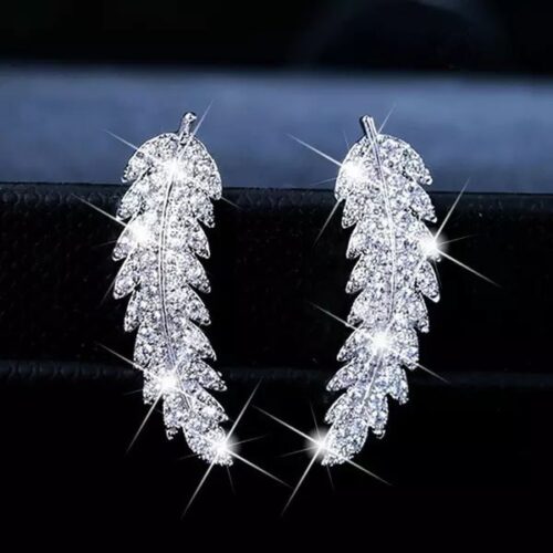 Fabulous Silver Feather Earrings - Image 3