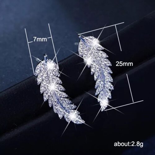 Fabulous Silver Feather Earrings - Image 5