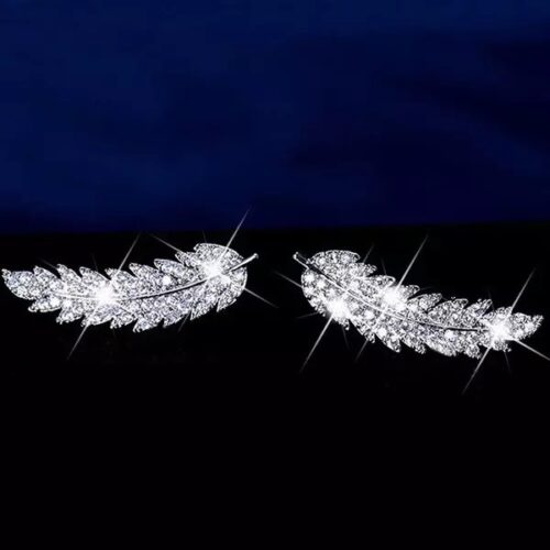 Fabulous Silver Feather Earrings - Image 4