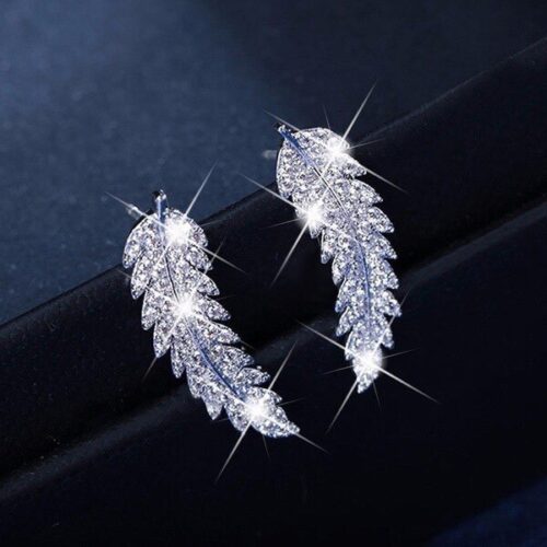 Fabulous Silver Feather Earrings - Image 6