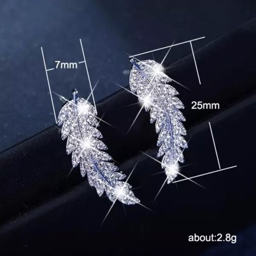 Fabulous Silver Feather Earrings - Image 8