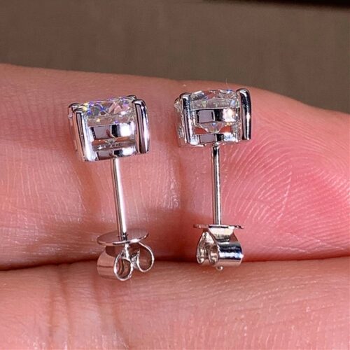 Classic Crystal Studs 925 Sterling Silver - Image 6