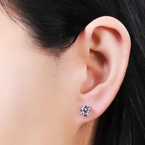 Classic Crystal Studs 925 Sterling Silver - Image 4