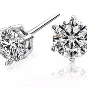 Classic Crystal Studs 925 Sterling Silver