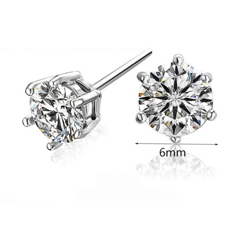 Classic Crystal Studs 925 Sterling Silver - Image 2