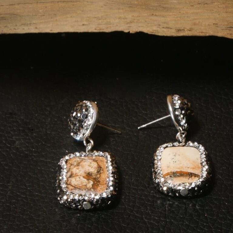 Amber Statement Earrings - Image 5