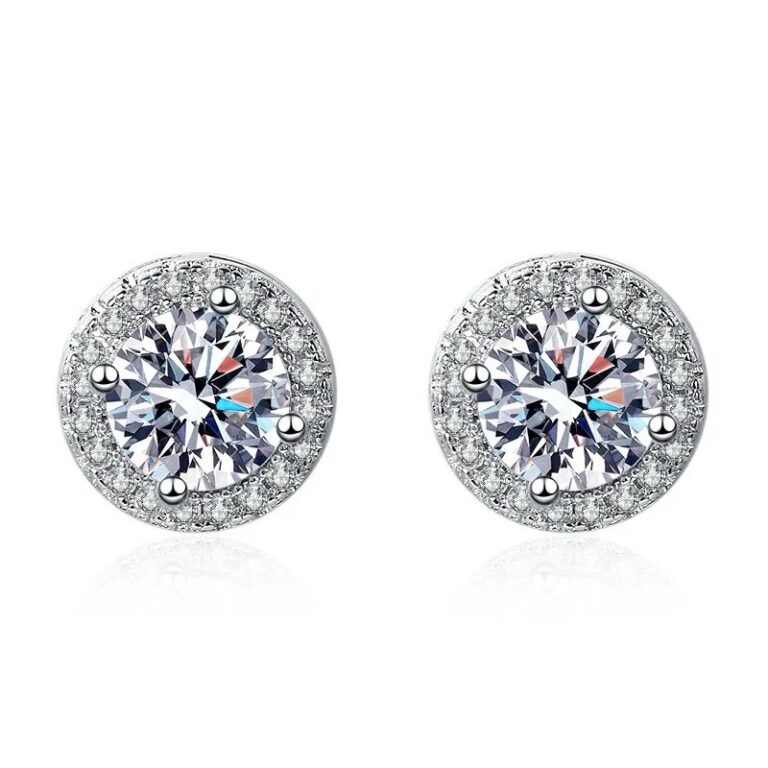 Crystal Earrings 925 Sterling Silver