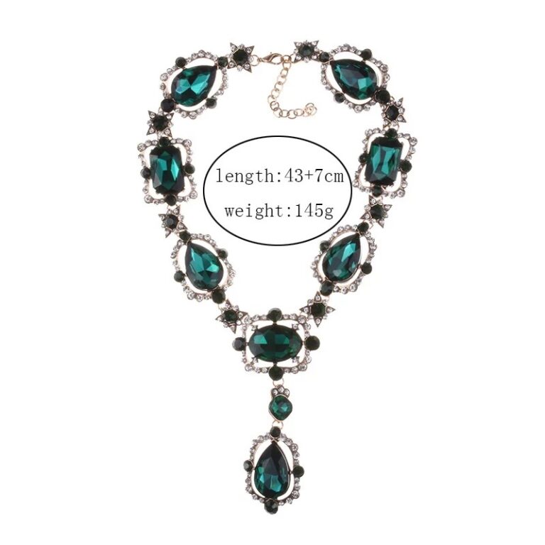 Emerald Green Statement Necklace - Image 2