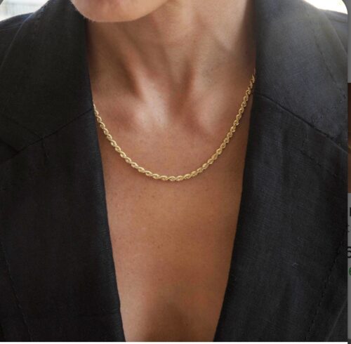 Gold Rope Necklace - Image 4