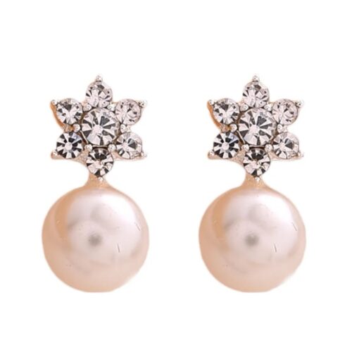 Crystal and Pearl Earrings RRP €25 - Image 2