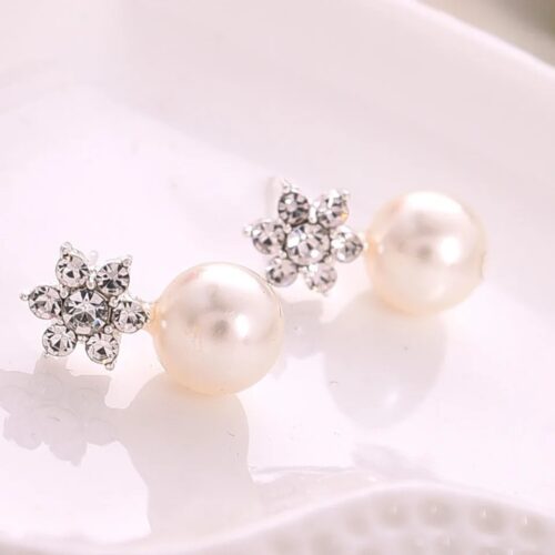 Crystal and Pearl Earrings RRP €25 - Image 5